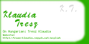 klaudia tresz business card